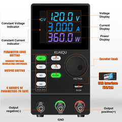 KUAIQU SPPS1203D Regulated Power Source for Industrial Control Board Testing 120V 3A 360W