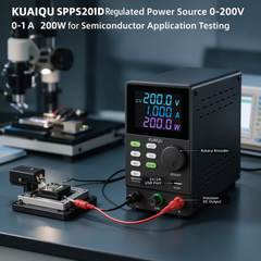 KUAIQU SPPS2001D Regulated Power Source 0-200V 0-1A 200W for Semiconductor Application Testing