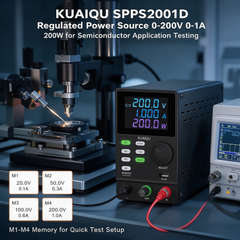 KUAIQU SPPS2001D Regulated Power Source 0-200V 0-1A 200W for Semiconductor Application Testing