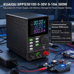 KUAIQU SPPS3010D 0-30V 0-10A 300W Adjustable DC Power Supply with Memory Storage for Power Adapter Testing