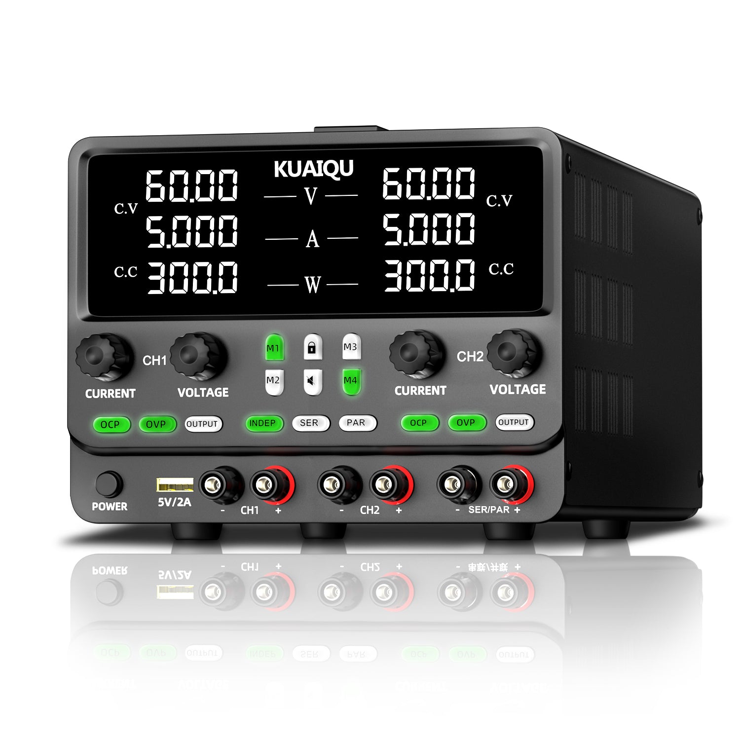 KUAIQU SPPS605-2KD 0–60V 5A Dual-Channel Laboratory DC Power Supply for 5V, 12V & 24V Experiments