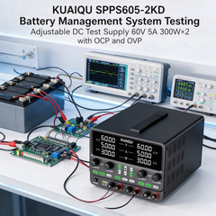 KUAIQU SPPS605-2KD Battery Management System Testing Adjustable DC Test Supply 60V 5A 300W×2 with OCP and OVP