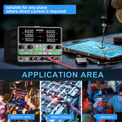 KUAIQU SPPS605-2KD Battery Management System Testing Adjustable DC Test Supply 60V 5A 300W×2 with OCP and OVP