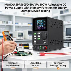 KUAIQU SPPS605D 60V 5A 300W Adjustable DC Power Supply with Memory Function for Energy Storage Device Testing