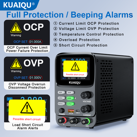 KUAIQU SPPS-K3010 30V 10A DC Power Supply OCP OVP Storage Memory ...