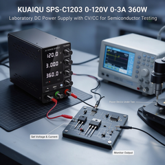 KUAIQU SPS-C1203 0-120V 0-3A 360W Laboratory DC Power Supply with CV/CC for Semiconductor Testing