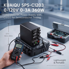 KUAIQU SPS-C1203 0-120V 0-3A 360W Laboratory DC Power Supply with CV/CC for Semiconductor Testing