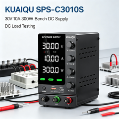 KUAIQU SPS-C3010S 30V 10A 300W Bench DC Supply with Precision Encoder for DC Load Testing