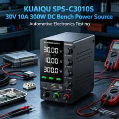 KUAIQU SPS-C3010S 30V 10A 300W DC Bench Power Source with OCP for Automotive Electronics Testing
