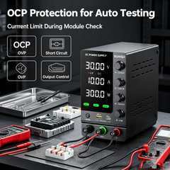 KUAIQU SPS-C3010S 30V 10A 300W DC Bench Power Source with OCP for Automotive Electronics Testing
