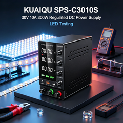 KUAIQU SPS-C3010S 30V 10A 300W Regulated DC Power Supply with OCP for LED Testing