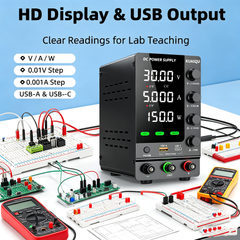 KUAIQU SPS-C305S 30V 5A 150W Adjustable DC Power Supply with HD Display for University Lab Experiments