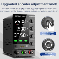 KUAIQU SPS-C305S 30V 5A 150W Precision DC Bench Supply with 4-Digit Display for PCB & Circuit Testing