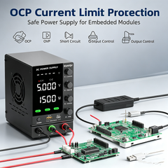 KUAIQU SPS-C305S 30V 5A 150W Regulated DC Bench Supply with OCP for Embedded System Testing