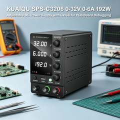 KUAIQU SPS-C3206 0-32V 0-6A 192W Adjustable DC Power Supply with CV/CC for PCB Board Debugging