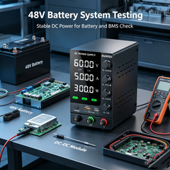 KUAIQU SPS-C605S 60V 5A 300W Precision DC Power Source for 48V System Testing