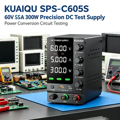 KUAIQU SPS-C605S 60V 5A 300W Precision DC Test Supply with Encoder for Power Conversion Circuit Testing