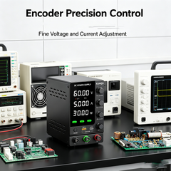 KUAIQU SPS-C605S 60V 5A 300W Precision DC Test Supply with Encoder for Power Conversion Circuit Testing