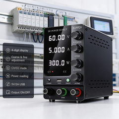 KUAIQU SPS-C605 Industrial Electronics Test Supply 60V 5A 300W Variable DC Test Supply with 4-Knob Adjustment