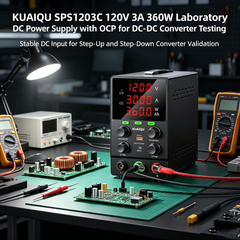 KUAIQU SPS1203C 120V 3A 360W Laboratory DC Power Supply with OCP for DC-DC Converter Testing