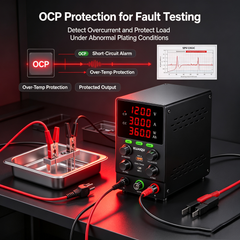 KUAIQU SPS1203C 120V 3A 360W Regulated DC Power Supply with CV/CC for Electroplating Simulation