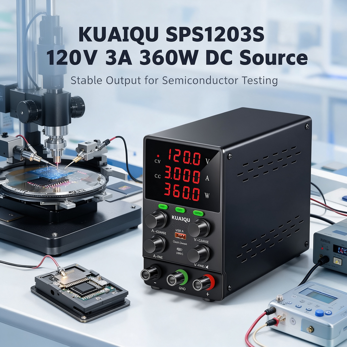 KUAIQU SPS1203S 120V 3A 360W  DC Source with Stable Output for Semiconductor Testing