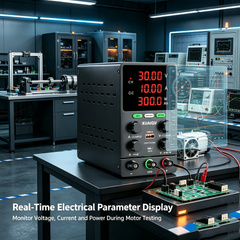 KUAIQU SPS3010C 30V 10A Adjustable Bench Power Supply for DC Motor & Actuator Testing