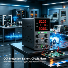 KUAIQU SPS3010C 30V 10A Adjustable Bench Power Supply for DC Motor & Actuator Testing