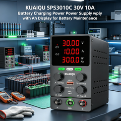 KUAIQU SPS3010C 30V 10A Battery Charging Power Supply with Ah Display for Battery Maintenance