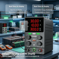 KUAIQU SPS3010C 30V 10A Battery Charging Power Supply with Ah Display for Battery Maintenance