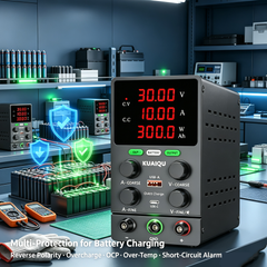 KUAIQU SPS3010C 30V 10A Battery Charging Power Supply with Ah Display for Battery Maintenance