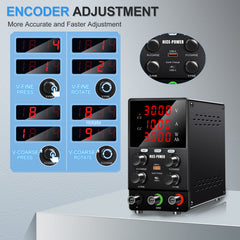 KUAIQU SPS3010C 30V 10A Battery Charging Power Supply with Ah Display for Battery Maintenance
