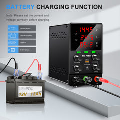 KUAIQU SPS305C 30V 5A Adjustable Bench Power Supply for Electronics Repair & Troubleshooting