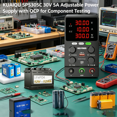 KUAIQU SPS305C 30V 5A Adjustable Power Supply with OCP for Component Testing