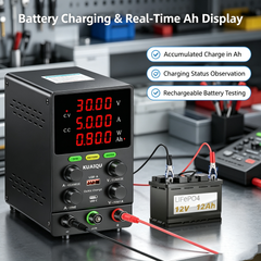KUAIQU SPS305C 30V 5A DC Power Supply for Battery Charging with Ah Display
