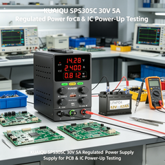KUAIQU SPS305C 30V 5A Regulated Power Supply for PCB & IC Power-Up Testing