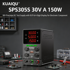 KUAIQU SPS305S 30V 5A 150W Precision DC Test Supply with OCP & 4-Digit Display for Electronic Component Testing