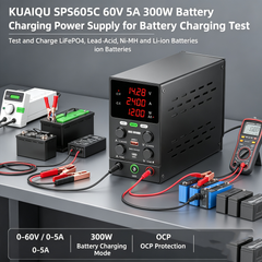 KUAIQU SPS605C 60V 5A 300W Battery Charging Power Supply for Battery Charging Test