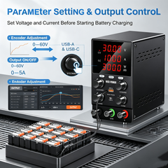 KUAIQU SPS605C 60V 5A 300W DC Power Supply for Battery Capacity Ah Monitoring