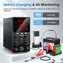 KUAIQU SPS605C 60V 5A 300W DC Power Supply for Battery Capacity Ah Monitoring