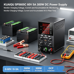 KUAIQU SPS605C 60V 5A 300W DC Power Supply for Battery Capacity Ah Monitoring