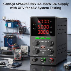 KUAIQU SPS605S 60V 5A 300W DC Supply with OVP for 48V System Testing