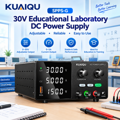 KUAIQU SPPS-G 30V Educational Laboratory DC Power Supply, Adjustable School Bench Power Supply for Electrical & Electronics Teaching