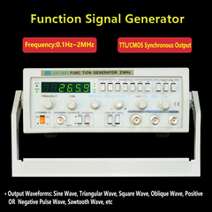 Générateur de signaux de fonction 2 MHz, 5 MHz, 10 MHz, 15 MHz, source de signal de fonction TTL/CMOS, sortie synchrone, son, haut-parleur, écouteurs, testeur de distorsion du signal 
