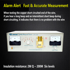 Probador de enchufes de cable Cortocircuito / Circuito abierto / Conducción de CC Sensibilidad de longitud de línea 15PF Probador de conductividad de cable todo en uno multifuncional 