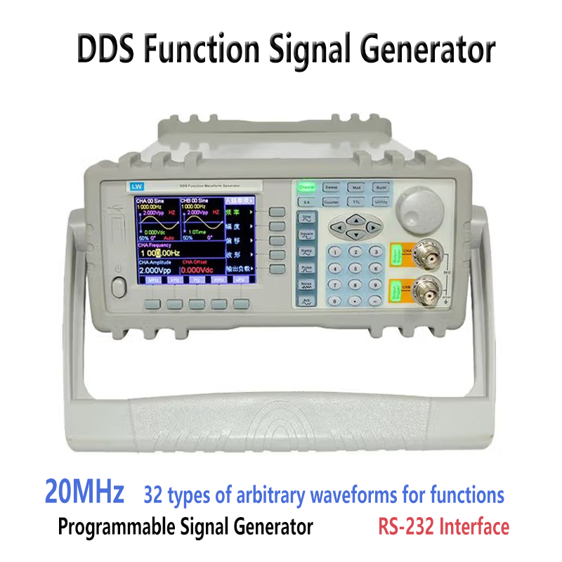 10MHz 20MHz DDS Function Signal Generator Direct Digital Synthesis Frequency stability Precise 32 types arbitrary waveforms