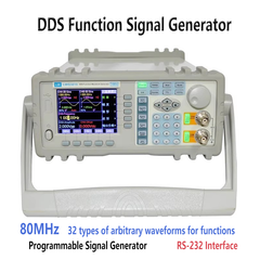 Generador de señales con función DDS, 60 MHz, 80 MHz, 2 canales, salida de forma de onda múltiple, interfaz RS232 