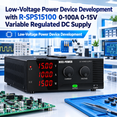 Low-Voltage Power Device Development with R-SPS15100 0-100A 0-15V Variable Regulated DC Supply