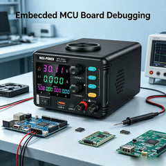 MPS-305QC Variable Regulated DC Power Source 0-30V 5A, mA Level Resolution DC Power Supply for Embedded MCU Board Low Power Debugging & PCB Leakage Inspection