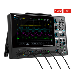 Digital Oscilloscope 4 Channel 100MHz 200MHz Handheld Touch Screen  110Mpts storage depth 12bit vertical resolution 1GSa/s
